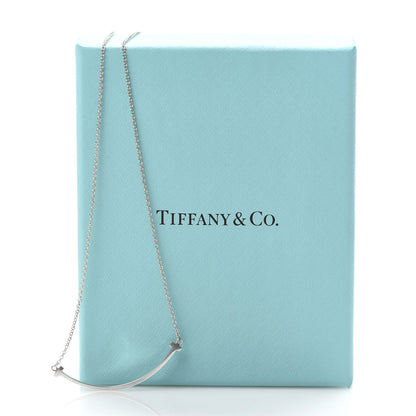 Tiffany Sterling Silver Small T Smile Pendant Necklace 6 of 6