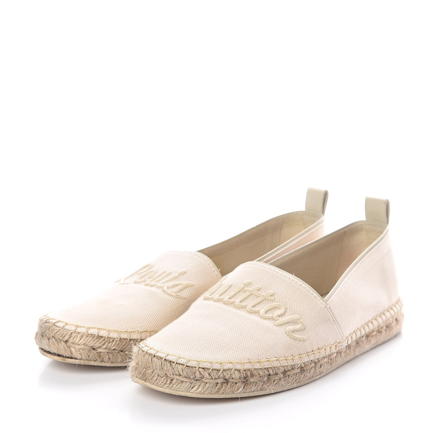 Louis Vuitton Canvas Waterfall Espadrille Flats 39 Ecru 3 of 8