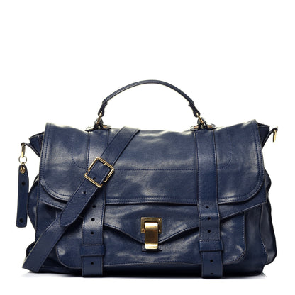 Proenza Schouler Lambskin Large PS1 Satchel Midnight 1 of 9
