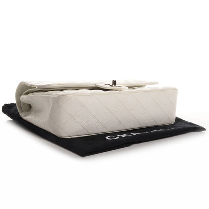 Chanel Caviar Quilted Medium Double Flap White 4 of 8