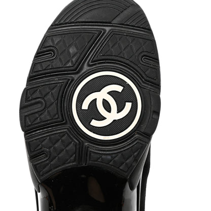 Chanel Kid Suede Calfskin Mens Sneakers 44 Black 8 of 12