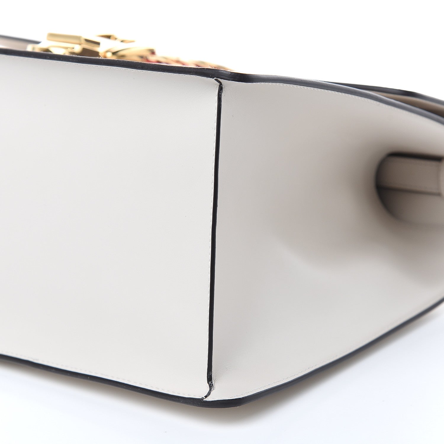 Gucci Calfskin Maxi Sylvie Top Handle Bag White 10 of 10