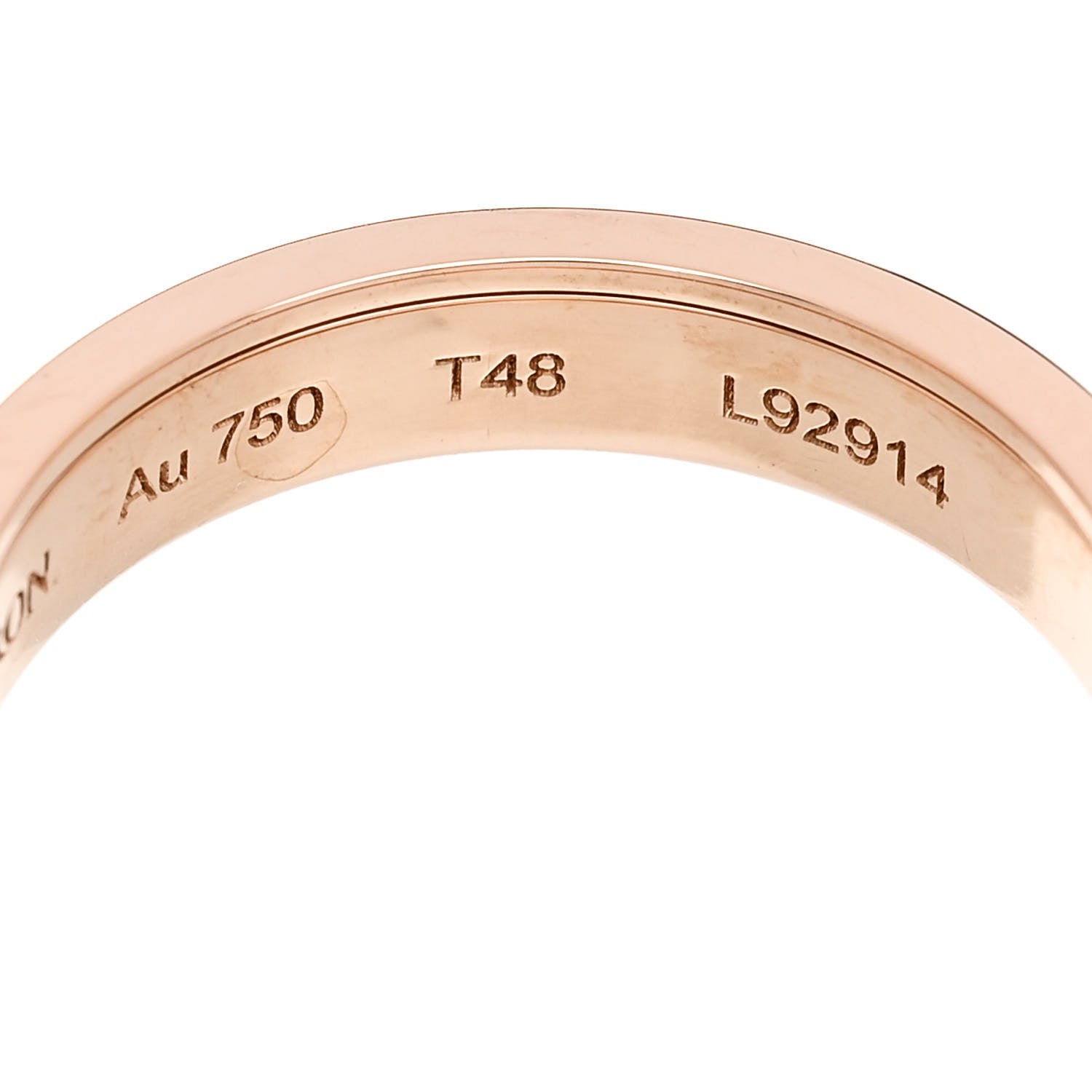 Boucheron 18K Pink Gold Red Ceramic Quatre Classique Wedding Band Ring 48 4.5 5 of 6