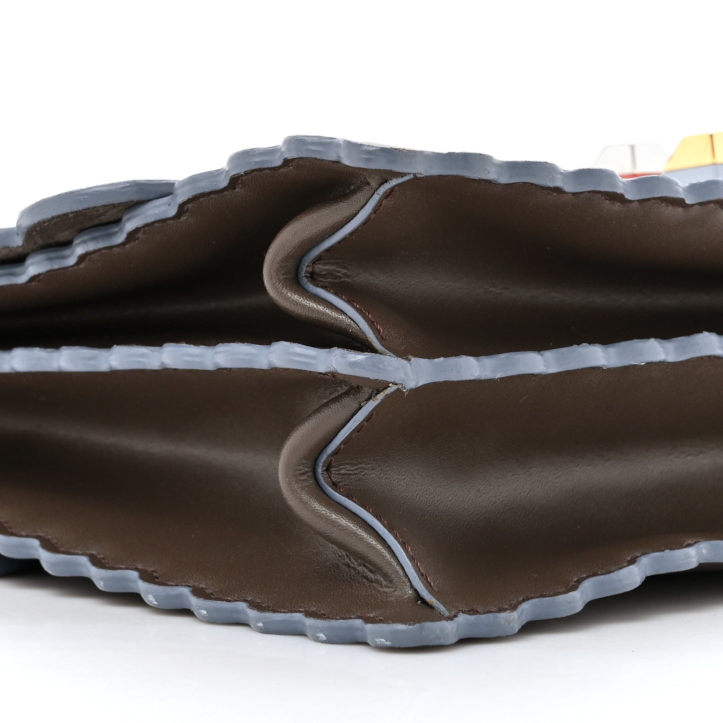 Vitello Liberty Scalloped Studded Kan I Shoulder Bag Carbone