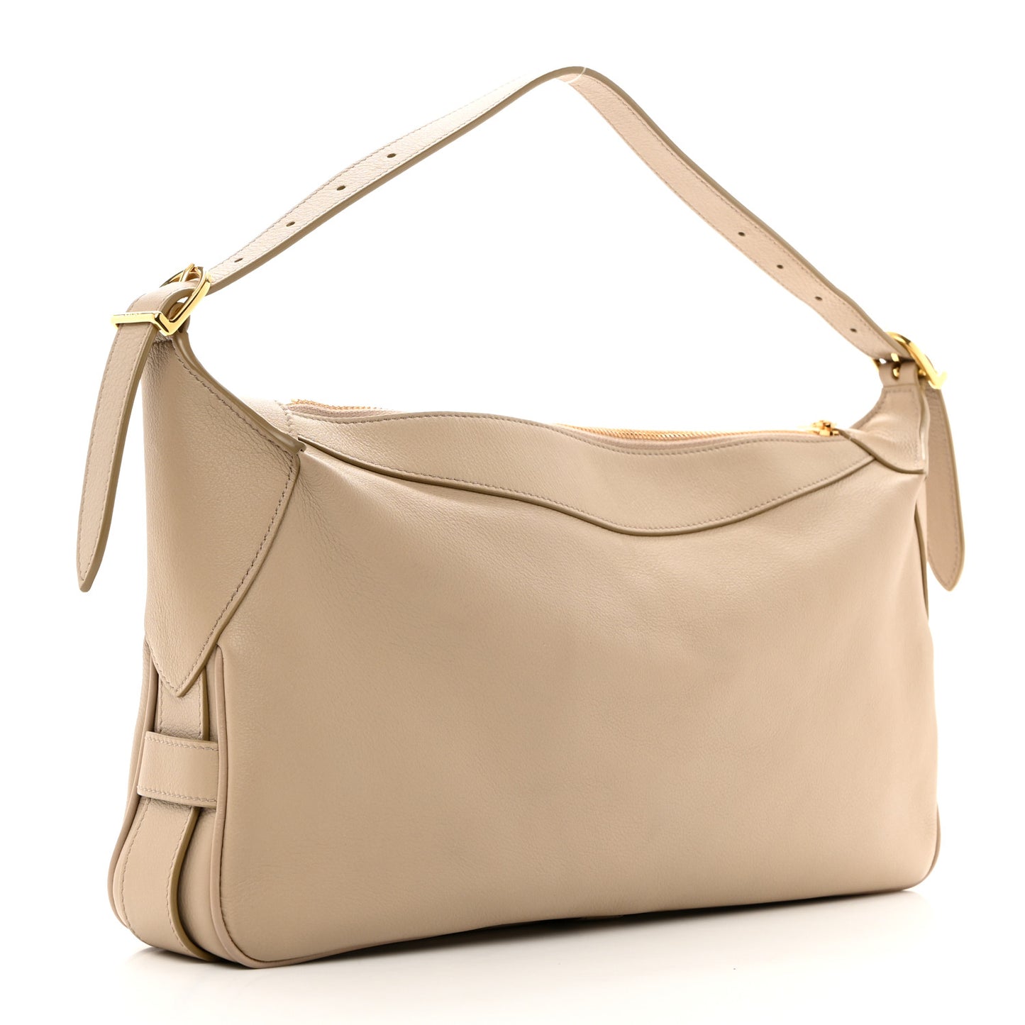 Supple Calfskin Medium Romy Shoulder Bag Safari