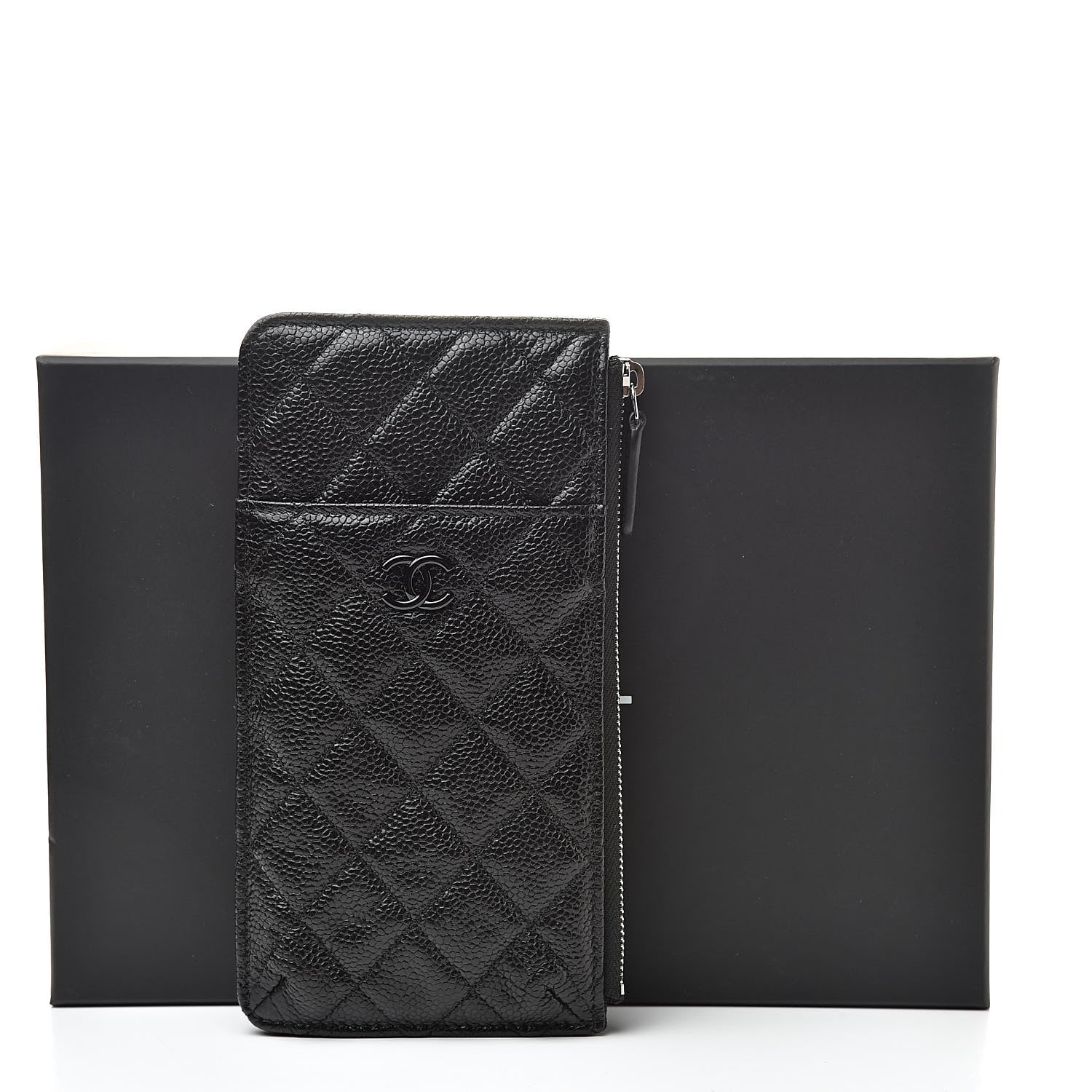Chanel Caviar Quilted Classic Flat Wallet Pouch So Black 9 of 9