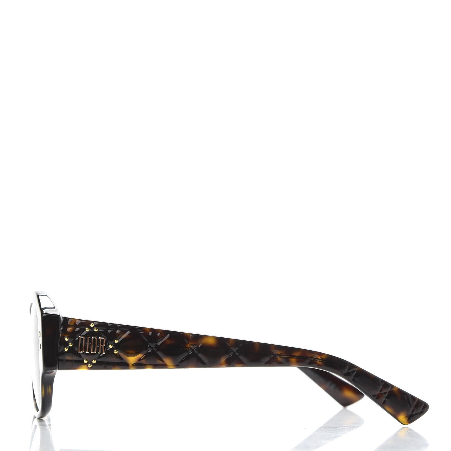 Christian Dior Acetate Cannage Lady Dior Studs 5 Sunglasses Havana 3 of 7