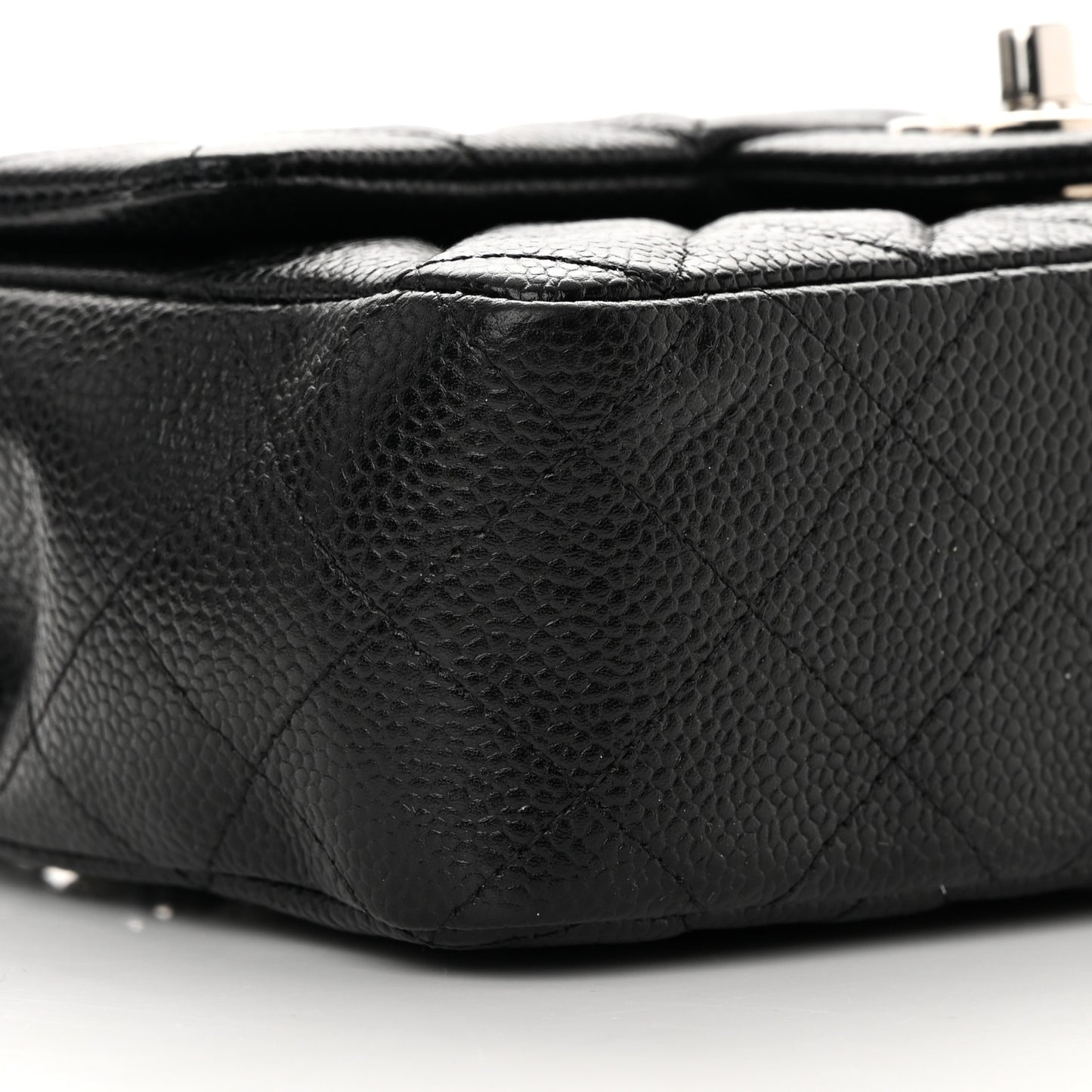 Caviar Quilted Mini Rectangular Flap Black