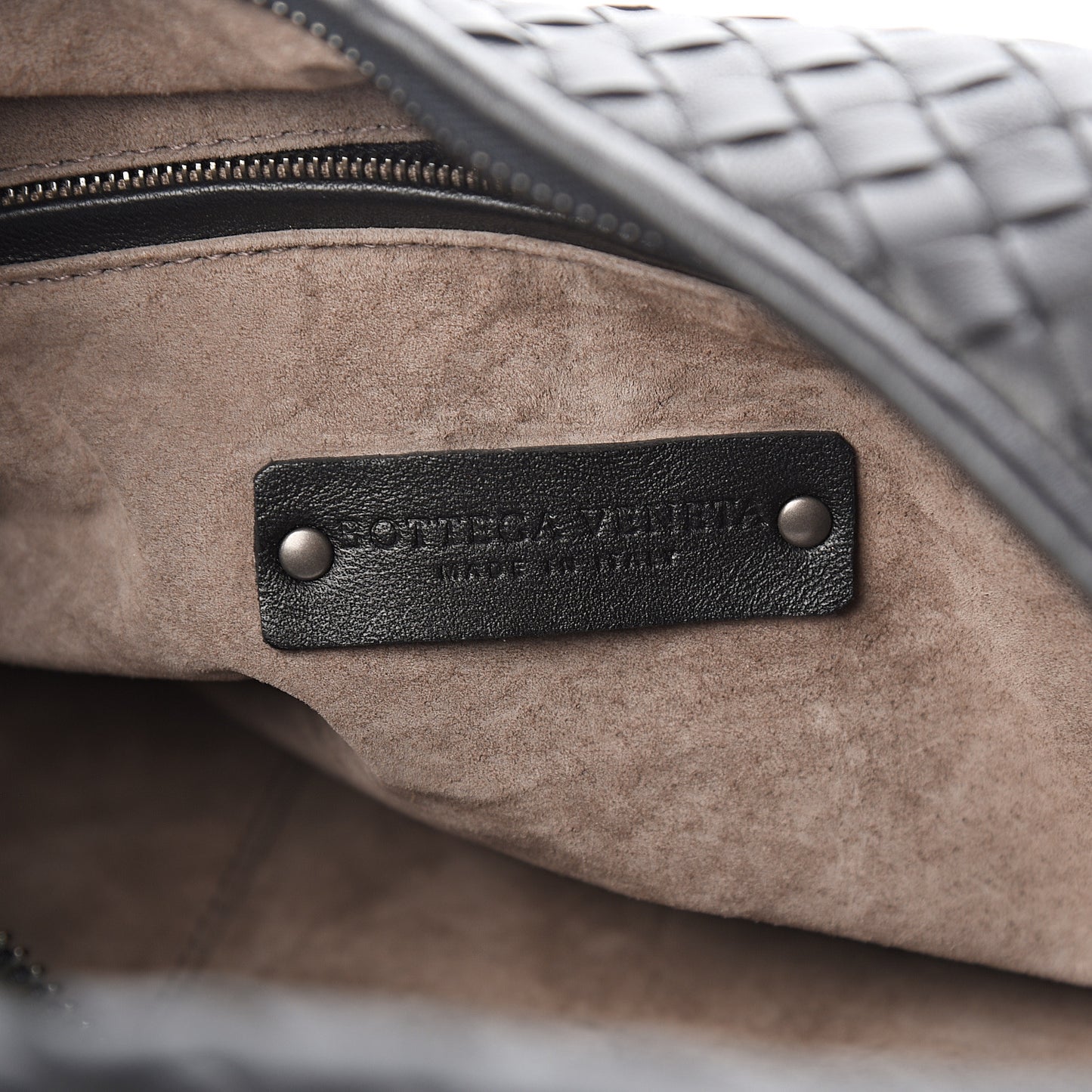 Nappa Intrecciato Large Veneta Hobo Black