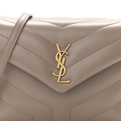 Saint Laurent Calfskin Y Quilted Monogram Toy Loulou Crossbody Bag Taupe 8 of 11