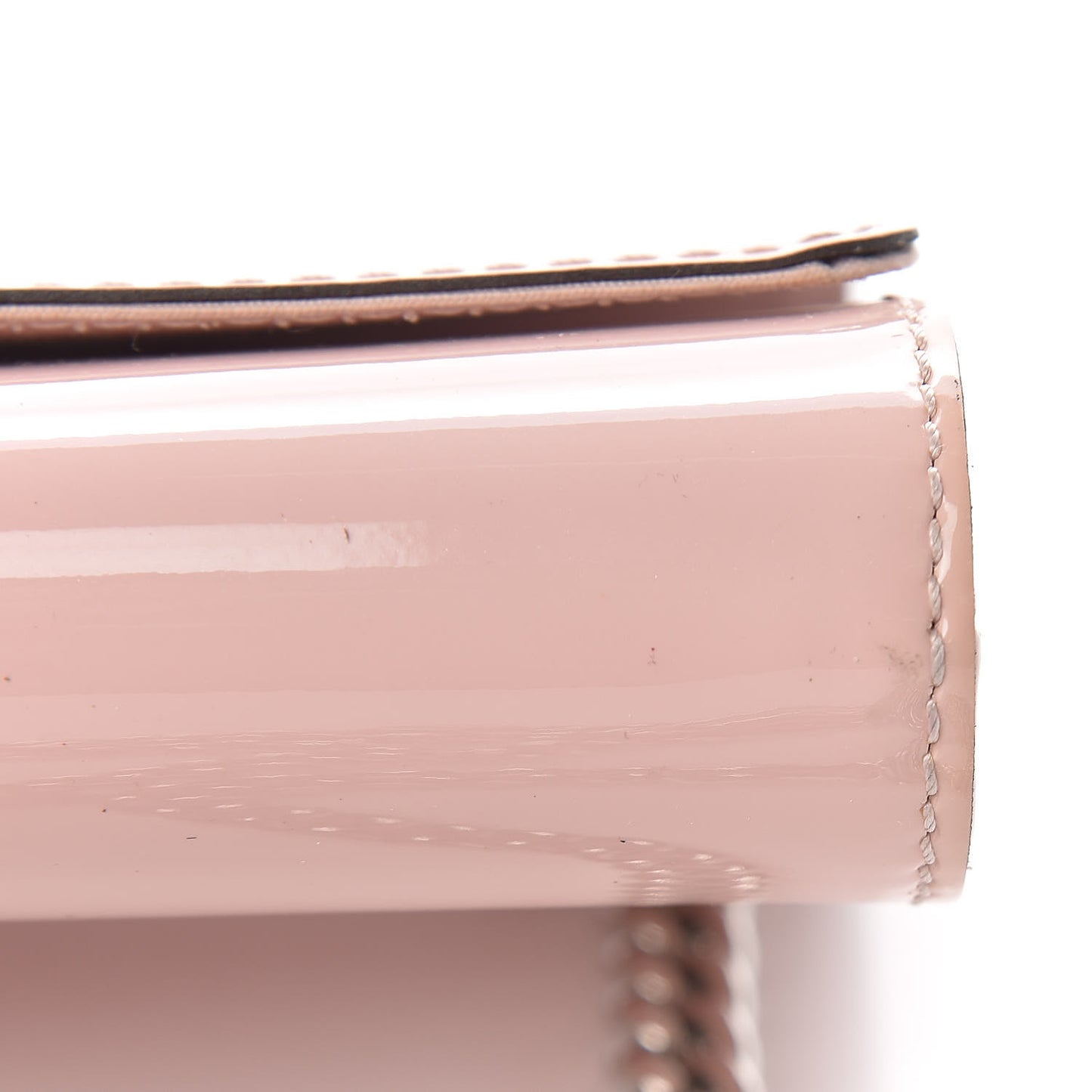 Patent Chain Louise MM Rose Ballerine