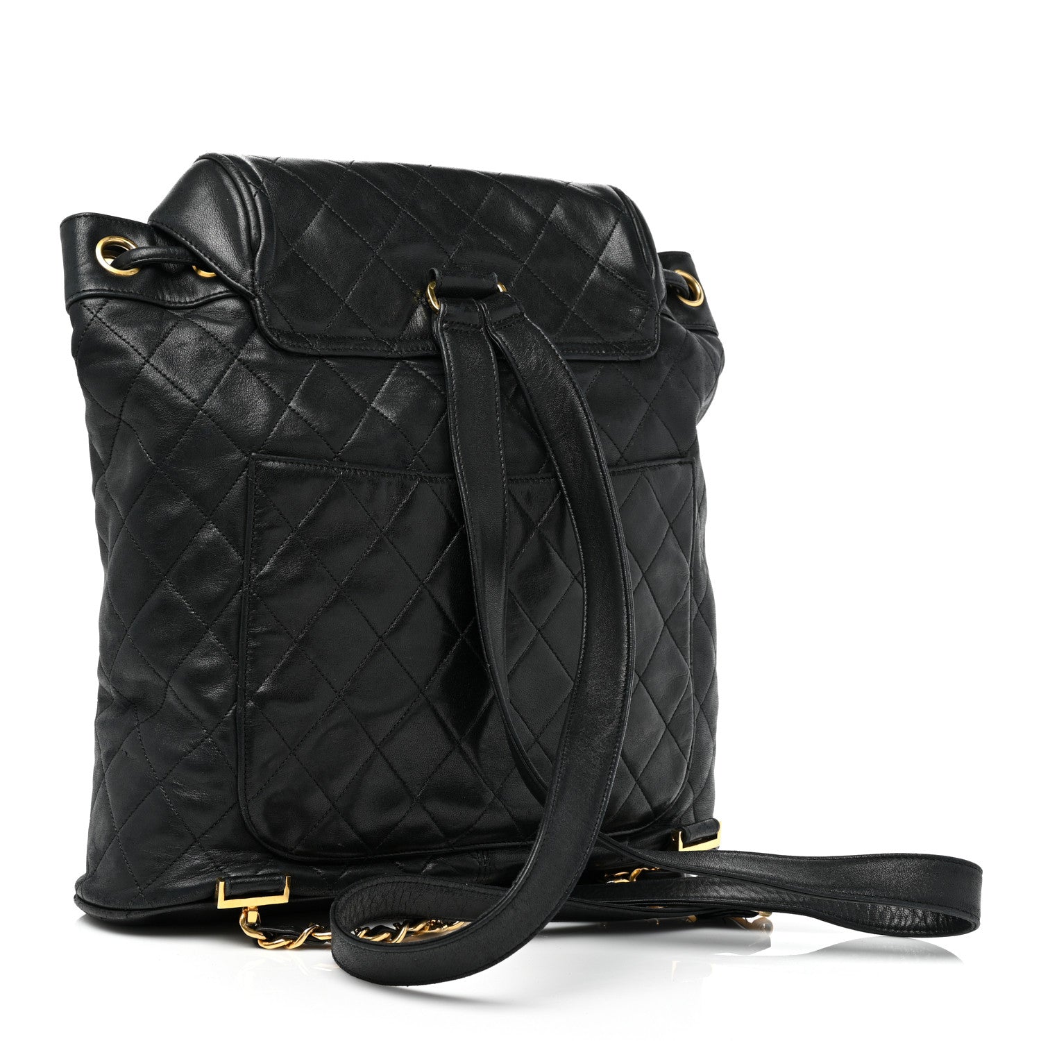 Chanel Lambskin Quilted CC Backpack Black 2 of 11