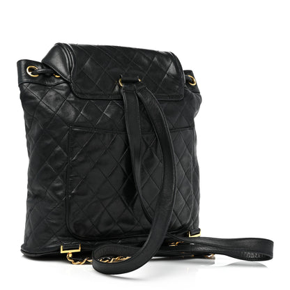 Chanel Lambskin Quilted CC Backpack Black 2 of 11
