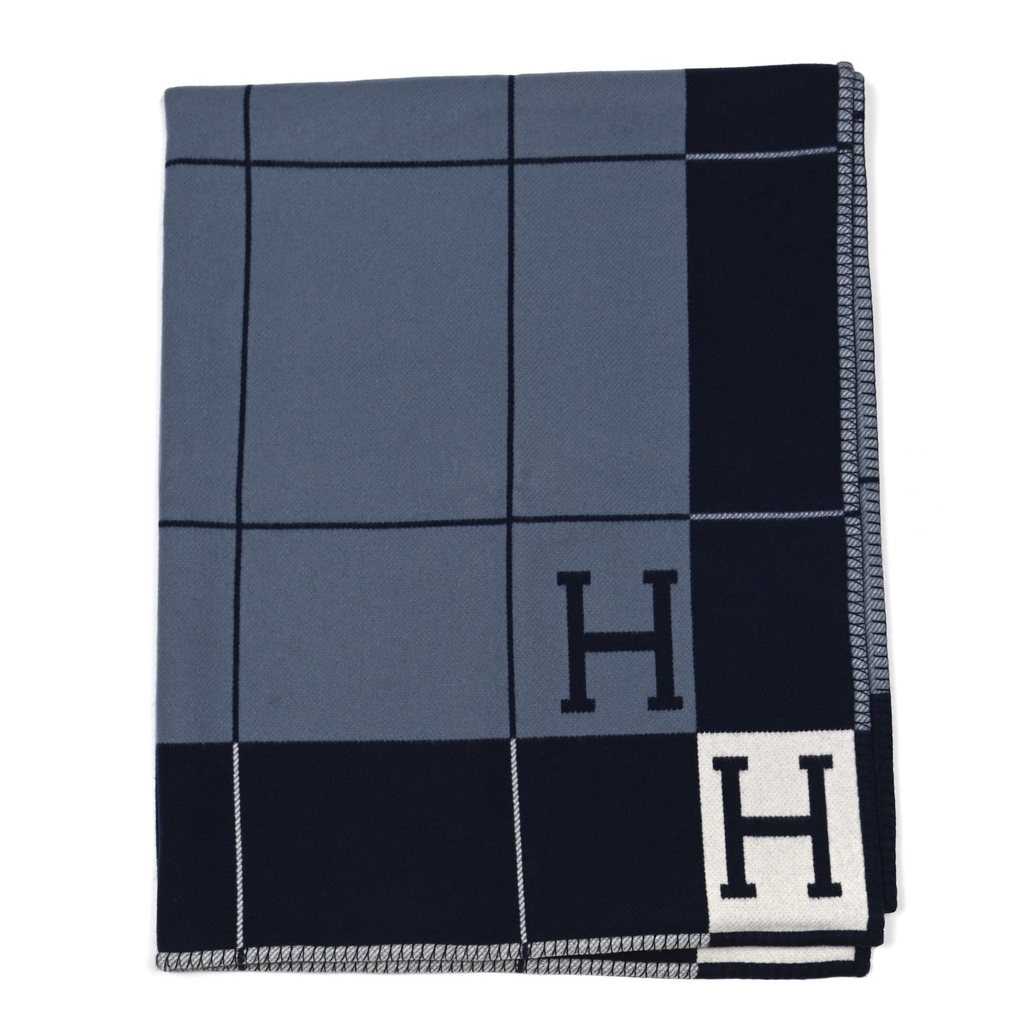 Hermes Wool Cashmere Avalon III Blanket Caban Ecru 1 of 3