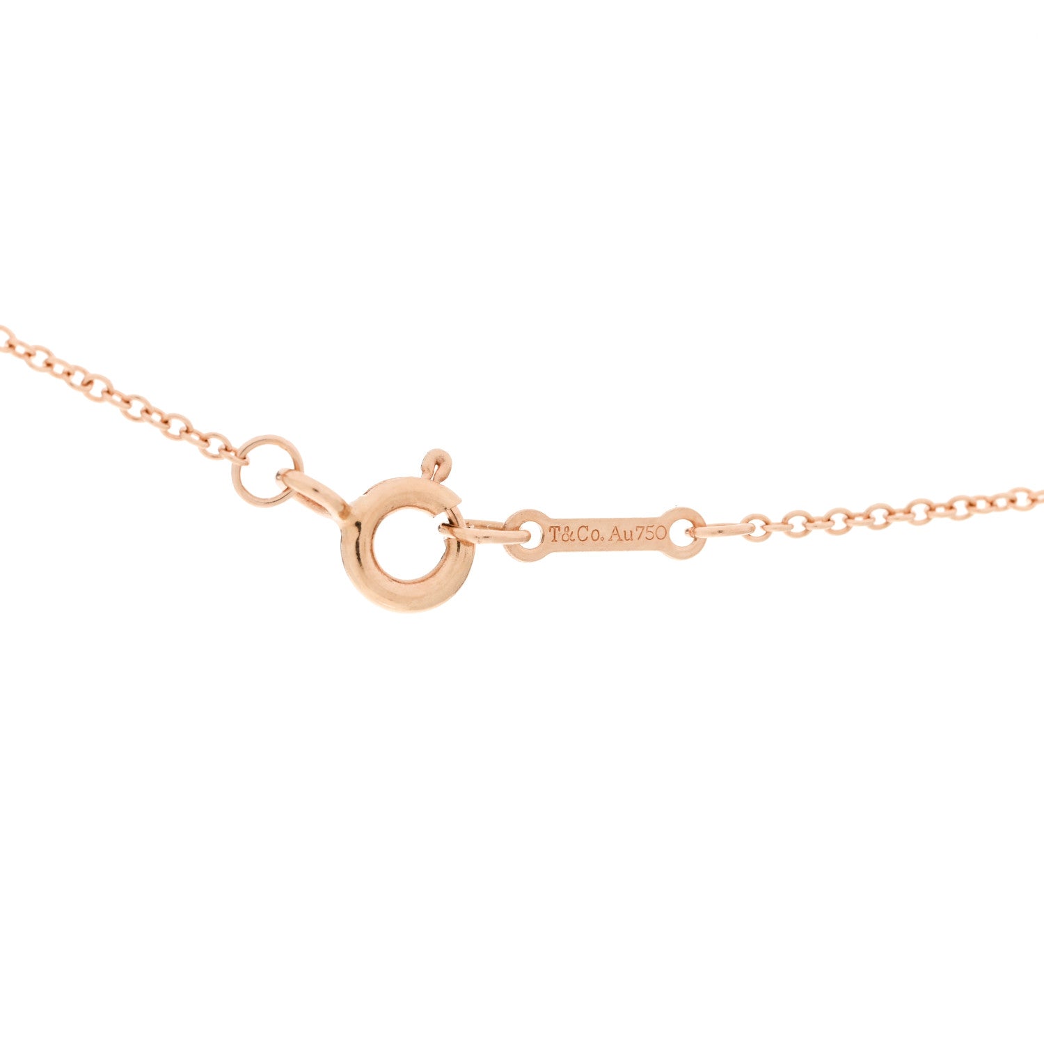 Tiffany 18K Rose Gold Diamond Mini Paloma's Graffiti Love Pendant Necklace 4 of 6