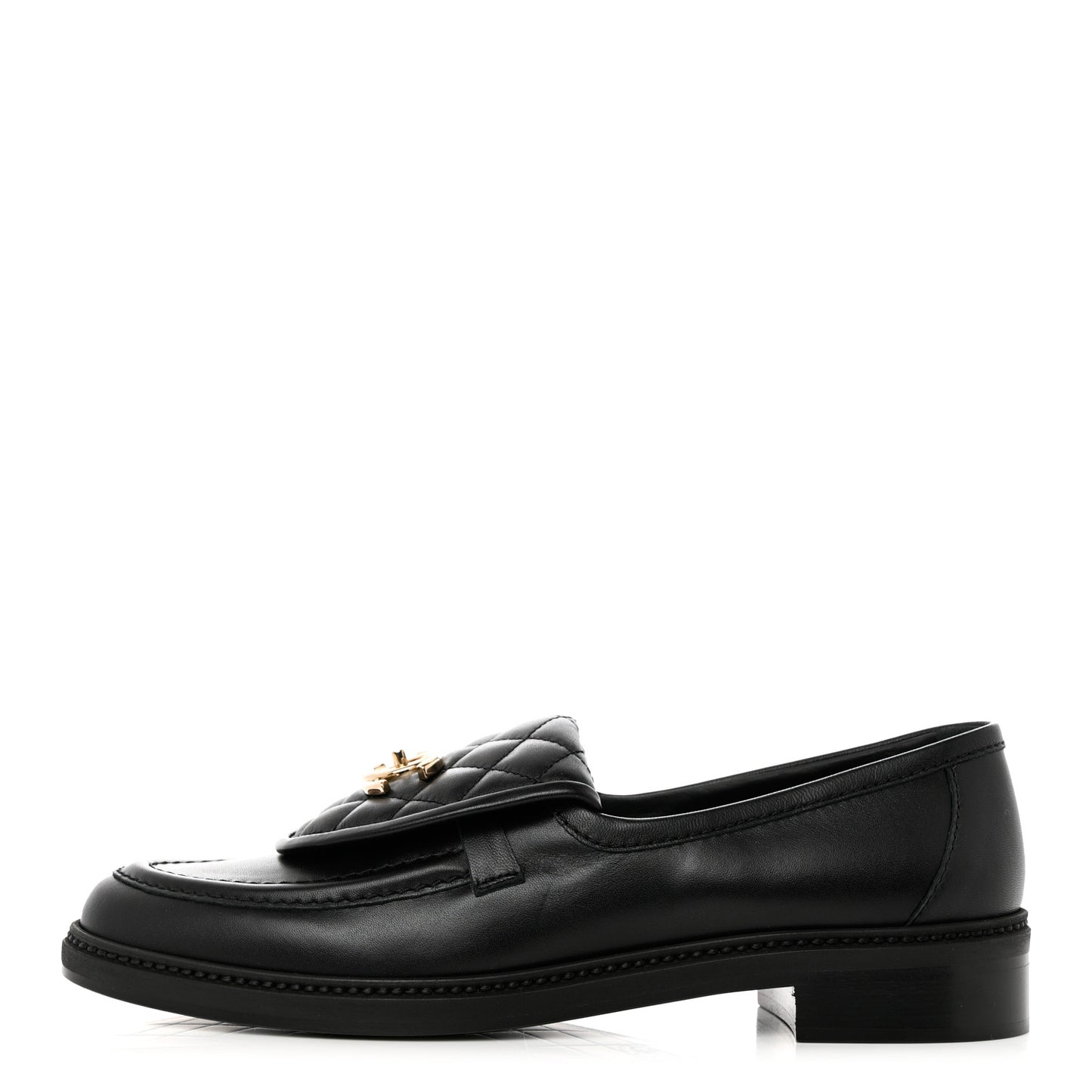 Lambskin Quilted CC Turnlock Loafers 41 Black
