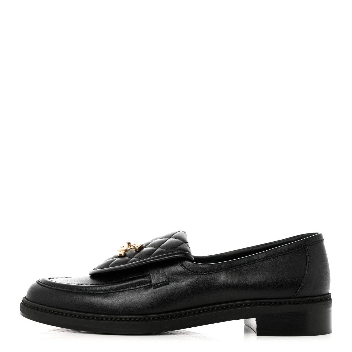Chanel Lambskin Quilted CC Turnlock Loafers 41 Black 1 of 10