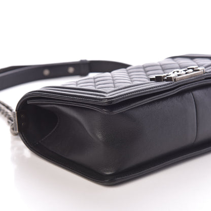 Chanel Calfskin Quilted Medium Boy Flap Black 7 of 9