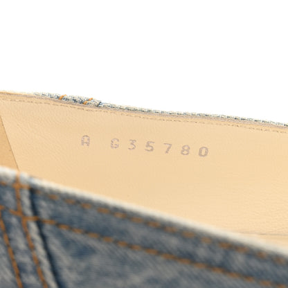 Chanel Denim CC Cap Toe Ballerina Flats 37.5 Light Blue 9 of 10