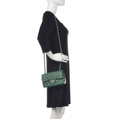 Chanel Lambskin Quilted Mini Rectangular Flap Green 2 of 10