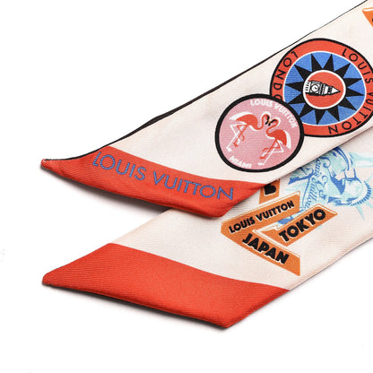Louis Vuitton Silk Monogram World Tour Stickers BB Bandeau Nude 3 of 5