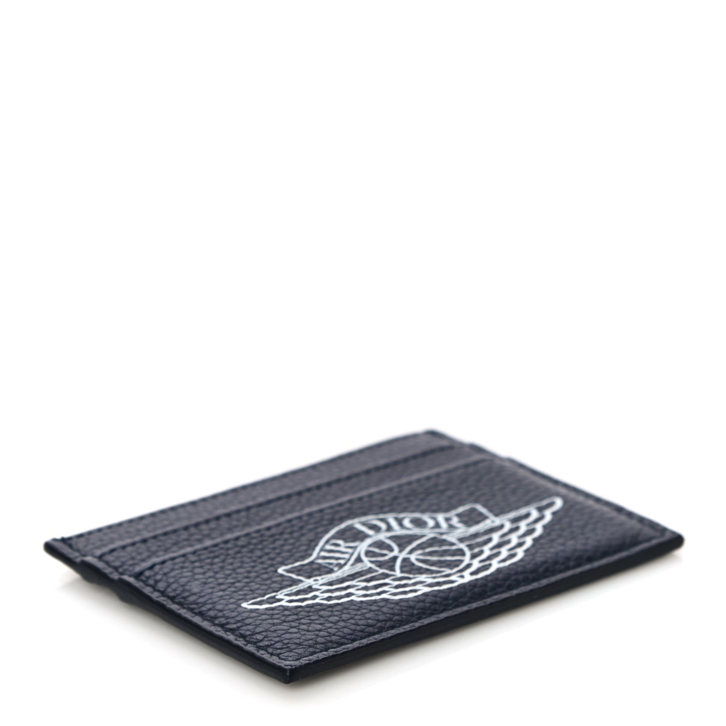 X AIR JORDAN Grained Calfskin Card Holder Bleu