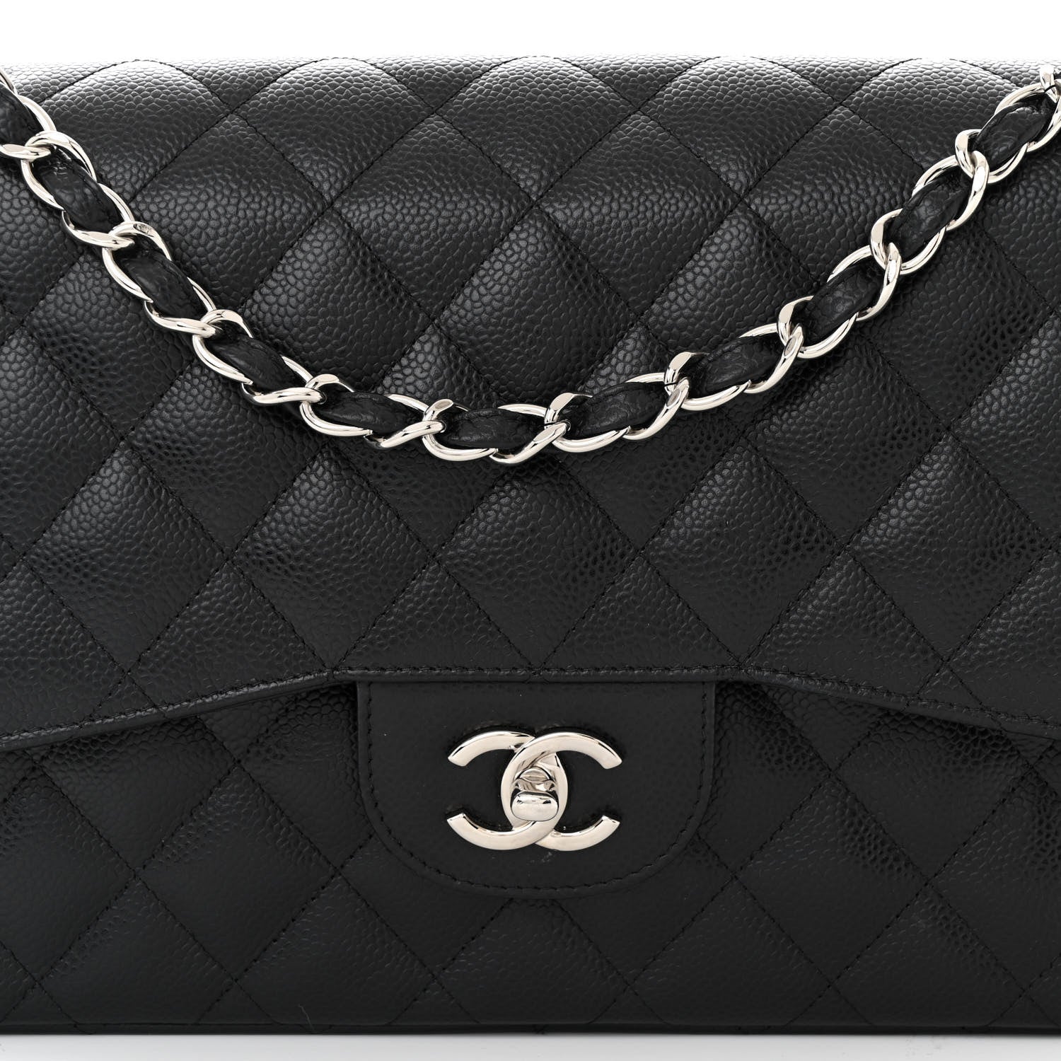 Chanel Caviar Quilted Jumbo Double Flap Black 8 of 11