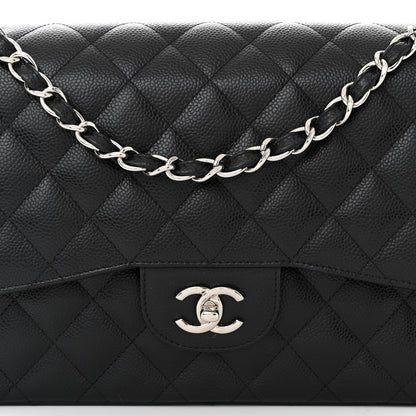 Chanel Caviar Quilted Jumbo Double Flap Black 8 of 11