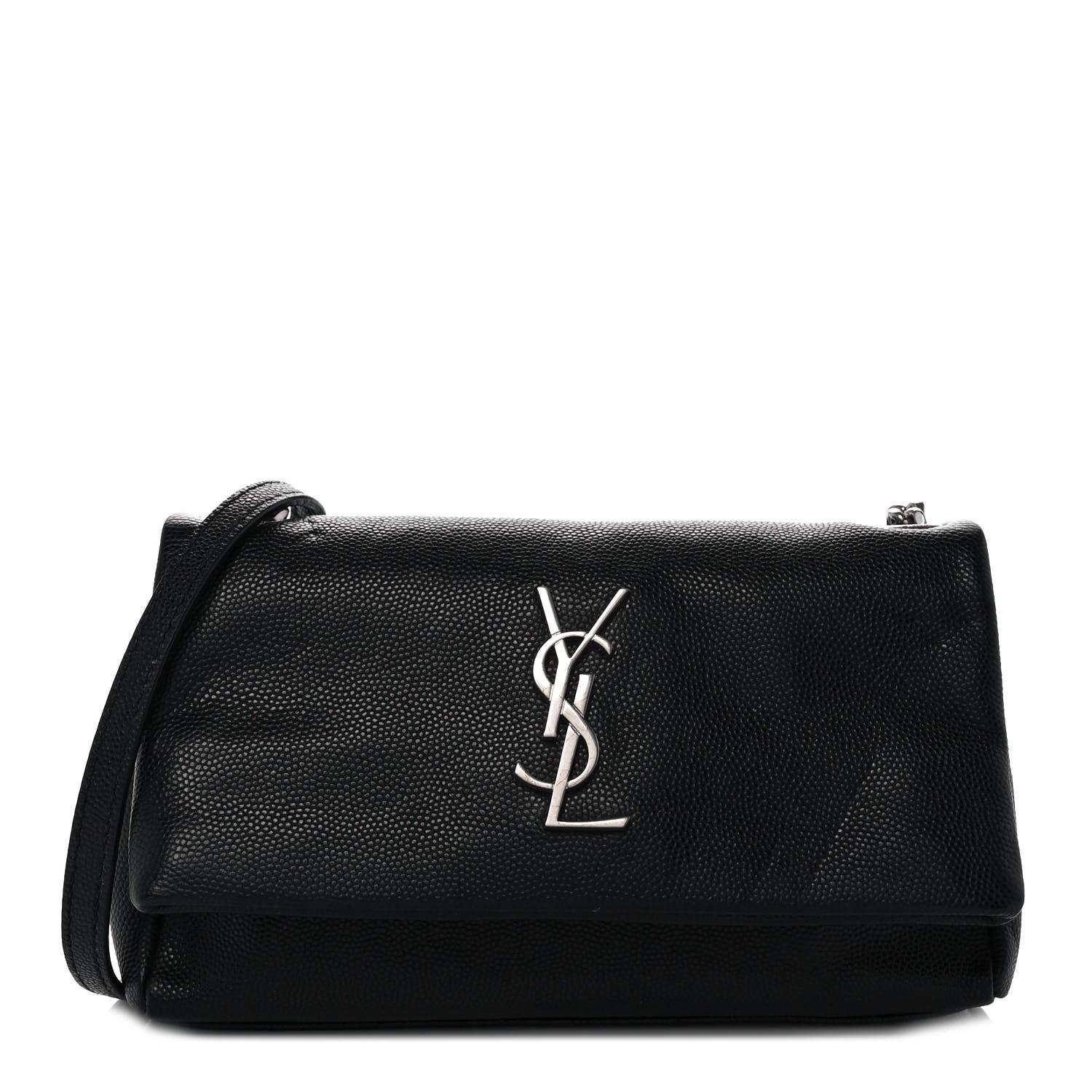 Saint Laurent Grain De Poudre Monogram Toy West Hollywood Fold-Over Bag Black 1 of 9