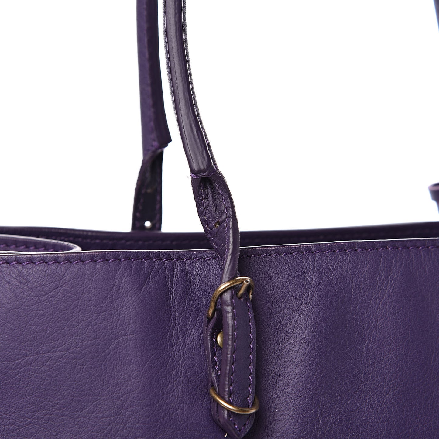 Veau Mini Papier Tote Purple