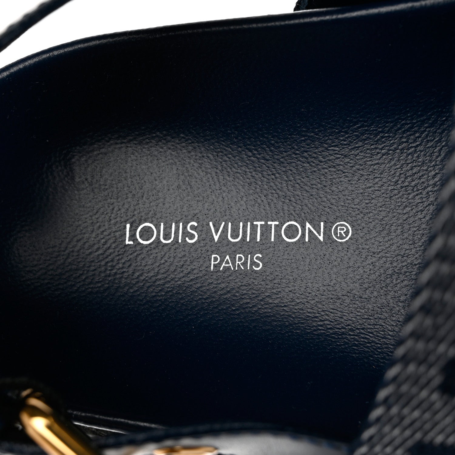 Louis Vuitton Monogram Denim Paseo Flat Comfort Sandals 37 Navy Blue 7 of 10