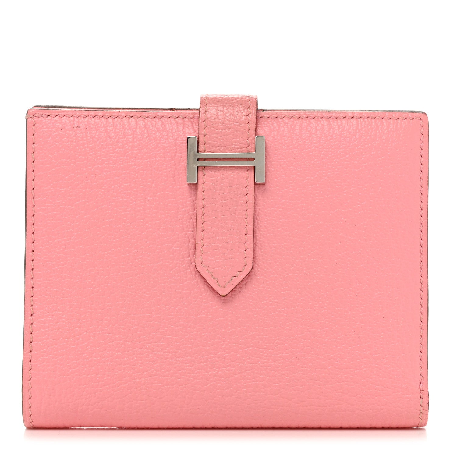 Hermes Chevre Mysore Bearn Compact Wallet Rose Confetti 1 of 7