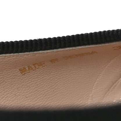 Prada Nappa Vernice Cap Toe Logo Bow Ballerina Flats 38.5 Black 8 of 8