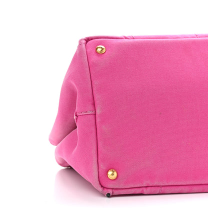 Prada Canapa Small Logo Shopping Tote Fuxia 9 of 20