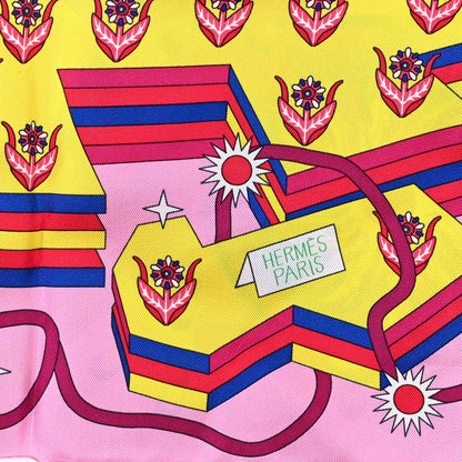 Hermes Silk Woof Woof Scarf 90 Rose 2 of 4