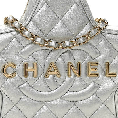 Chanel Metallic Lambskin Walk Of Fame Bag Silver 8 of 10