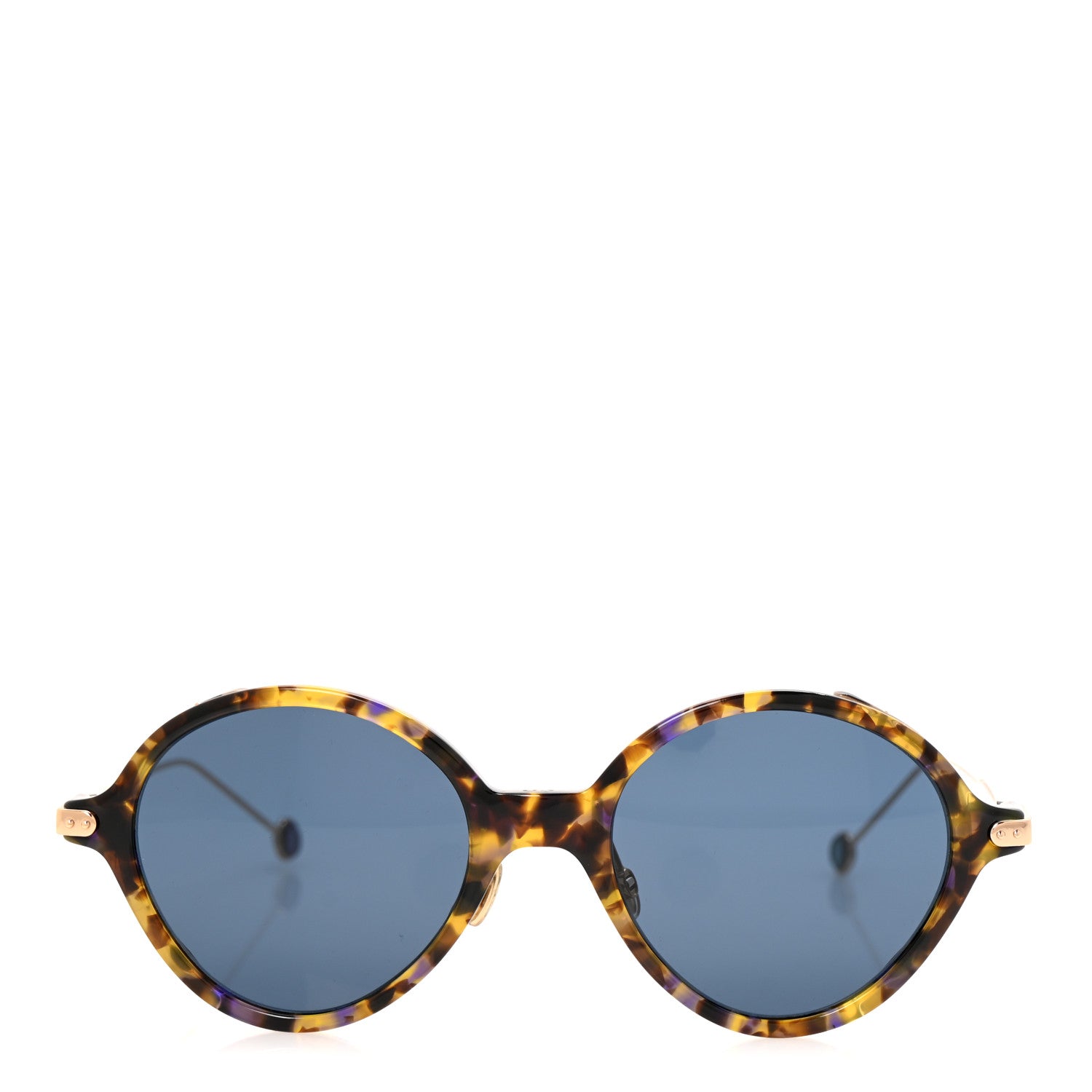 Christian Dior Acetate Leaf Print Umbrage Round Sunglasses Purple Foliage 2 of 7