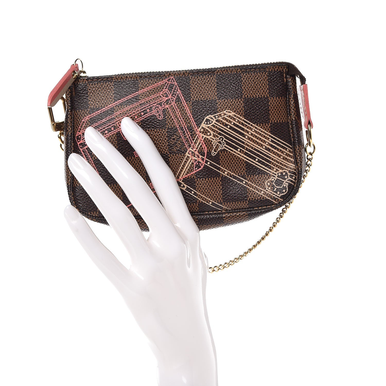 Louis Vuitton Damier Ebene 2014 Christmas Animation Mini Pochette Accessories 2 of 7