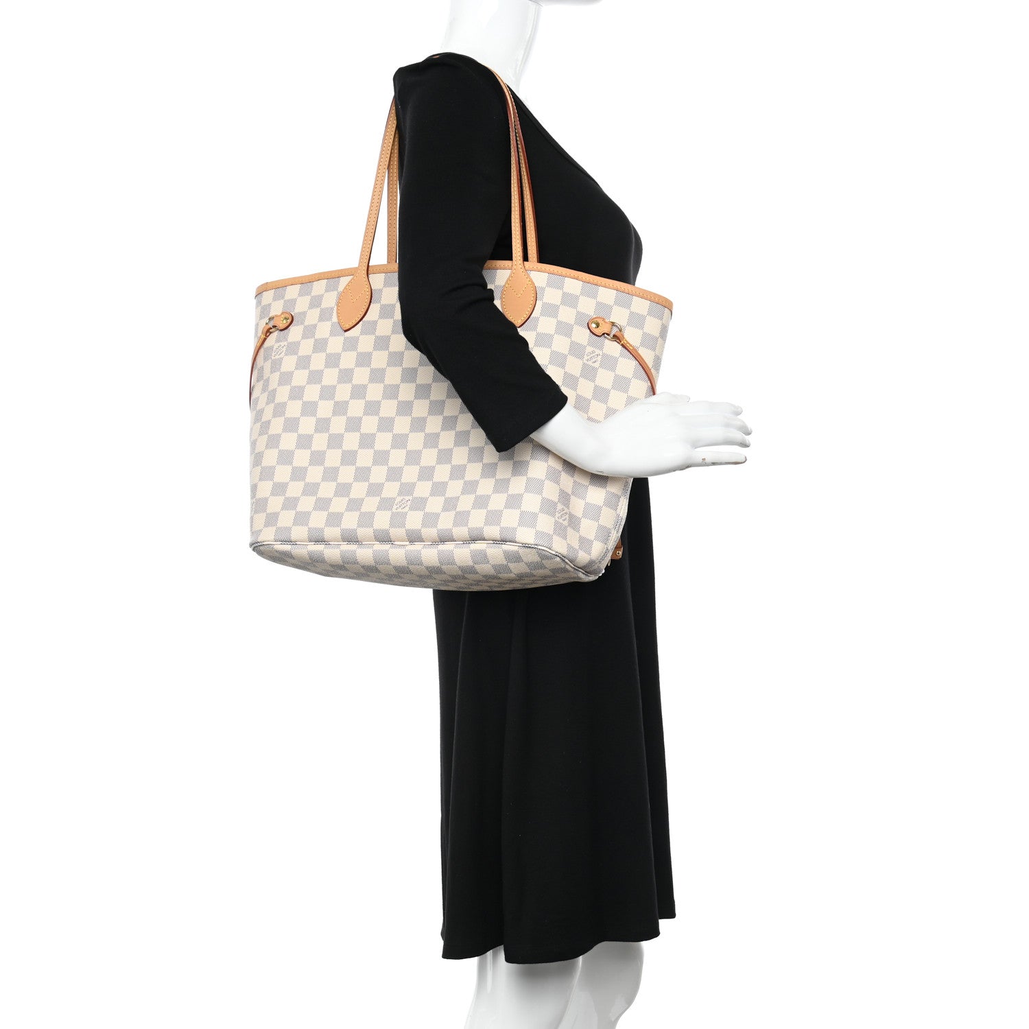 Louis Vuitton Damier Azur Neo Neverfull MM Rose Ballerine 2 of 12