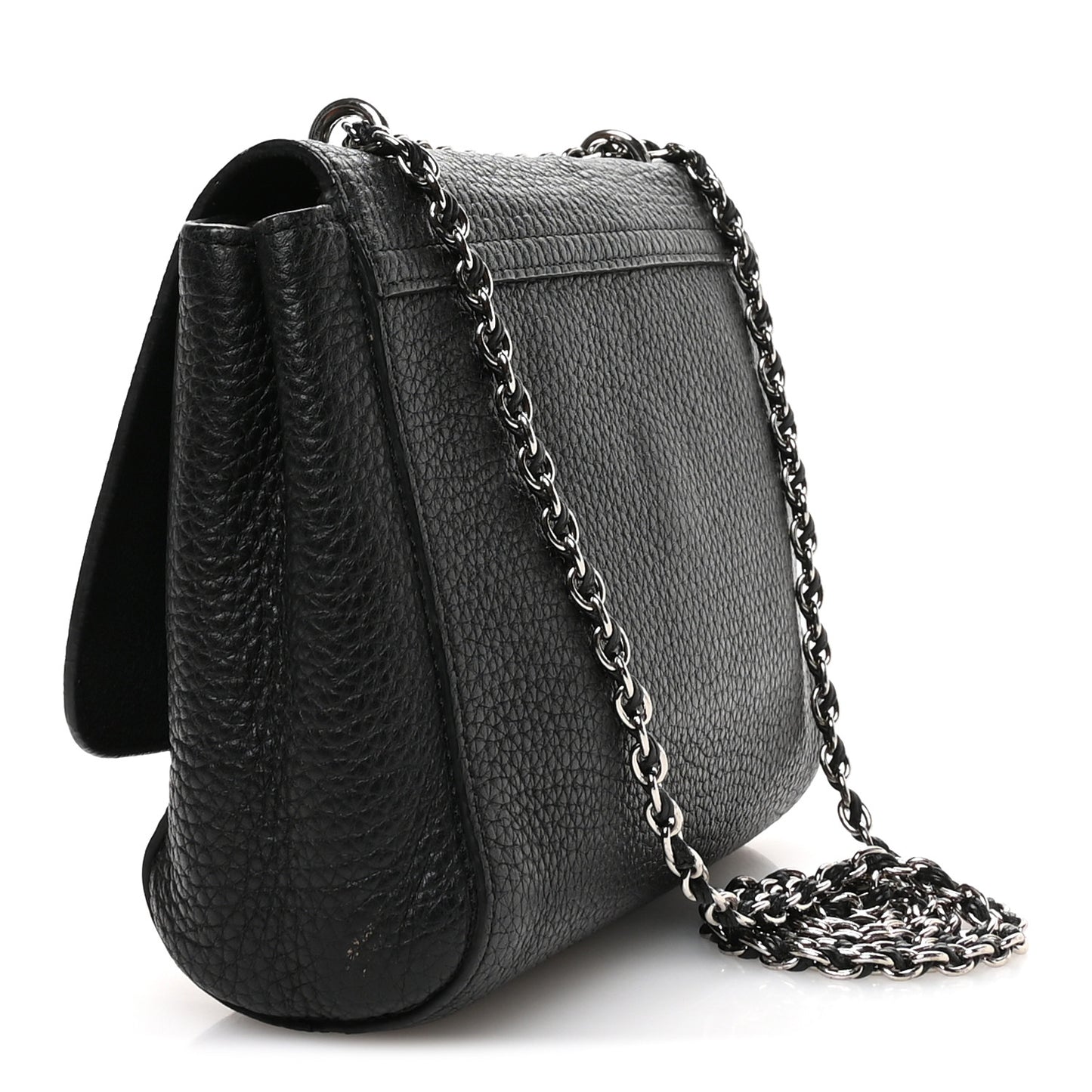 Classic Grain Calfskin Mini Lily Black