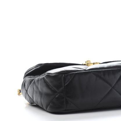Chanel Goatskin Quilted Medium 19 Flap Black 8 of 11