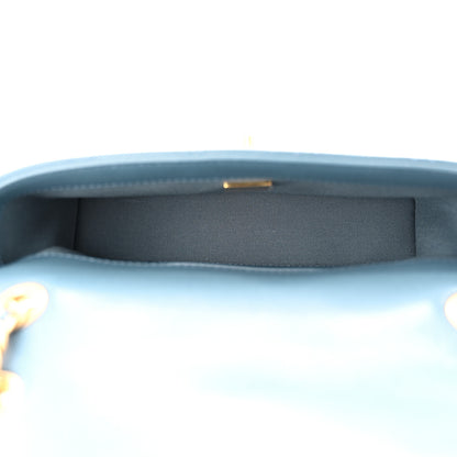 Chanel Caviar Quilted Camellia Chain Around Flap Blue 5 of 10