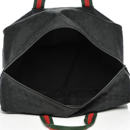 Gucci GG Monogram Web Large Collapsible Carry On Duffle Bag Black 5 of 8