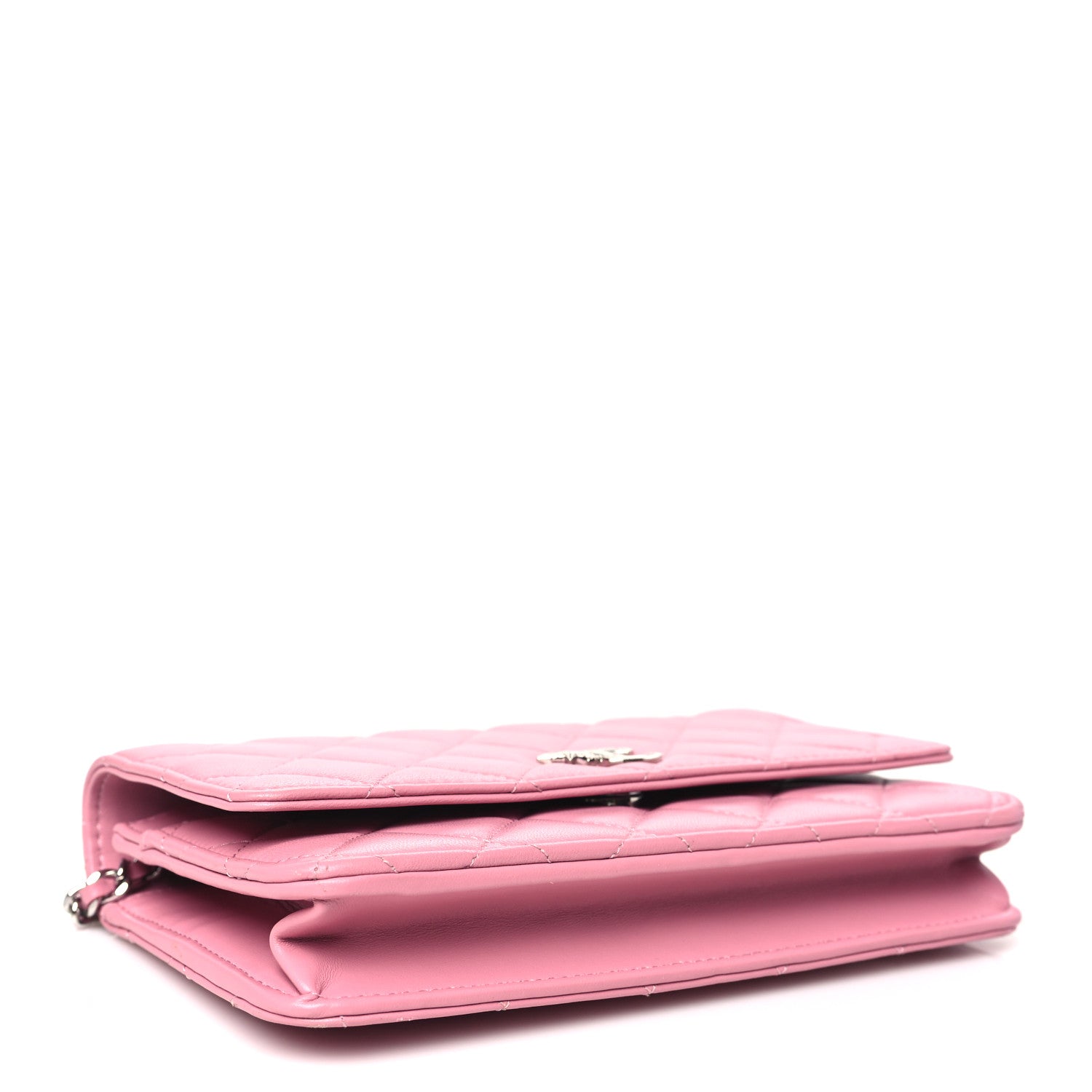 Chanel Lambskin Quilted Crystal Star Wallet On Chain WOC Pink 4 of 12