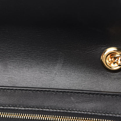 Gucci Vitello Palmellato Lux Crystal Medium Rajah Shoulder Bag Black 11 of 12