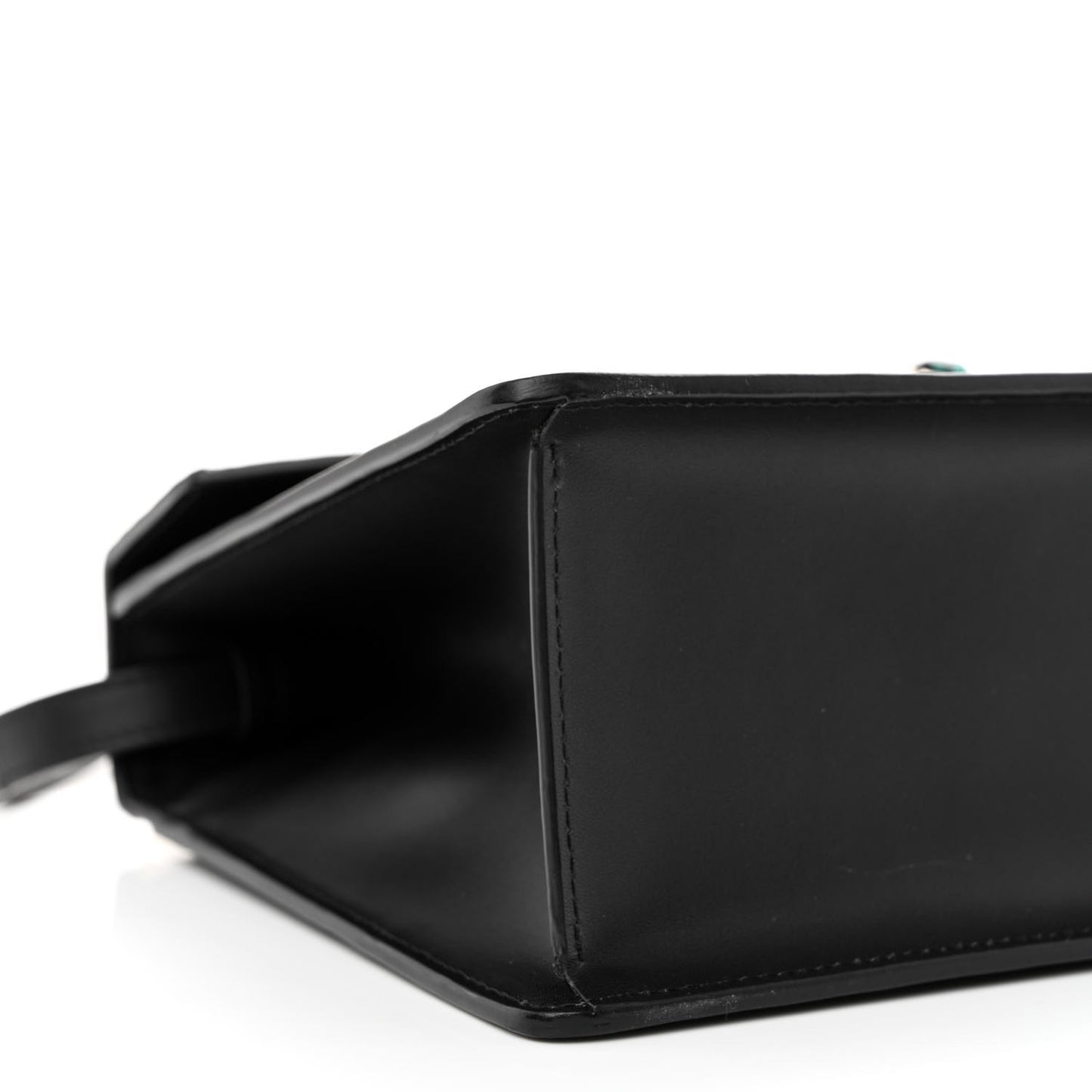 Calfskin Snakeskin Small Lilith Top Handle Bag Black