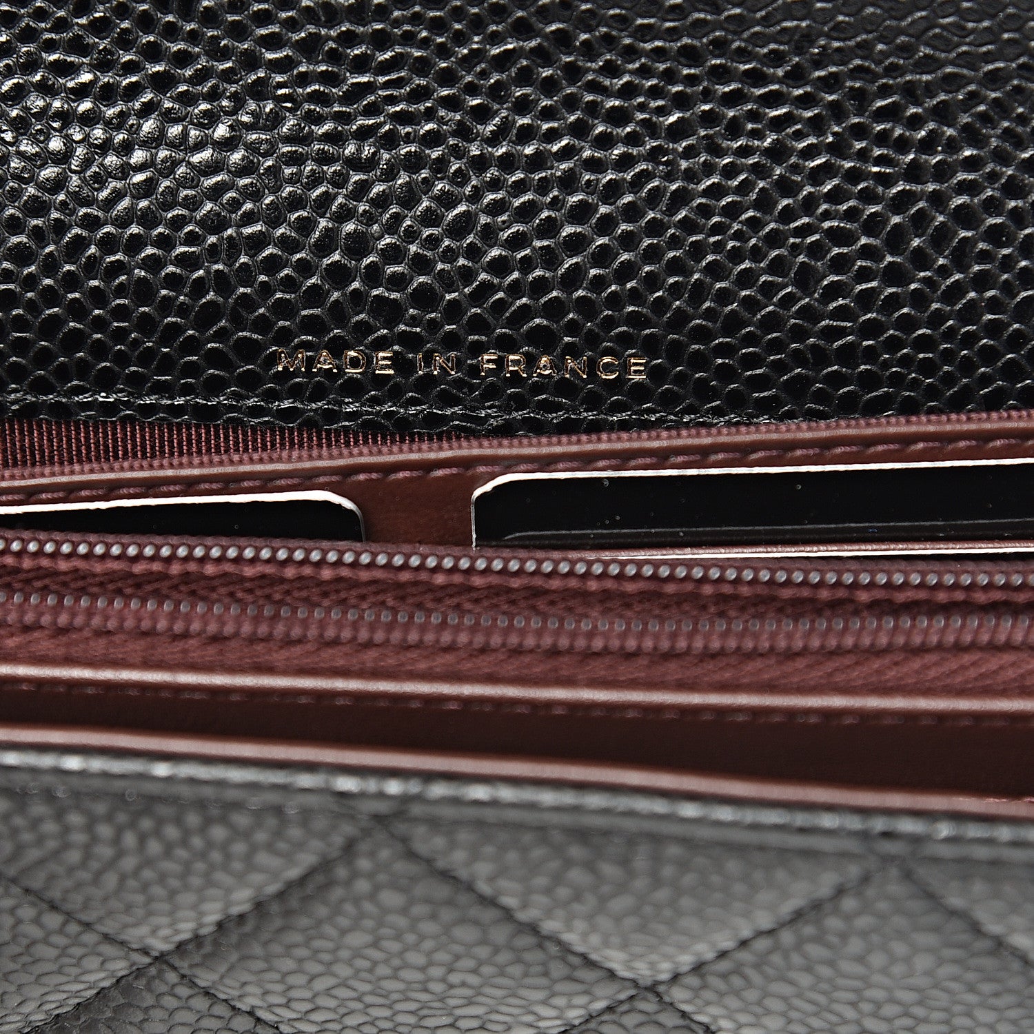 Chanel Caviar Quilted Large Gusset Flap Wallet Black 7 of 10