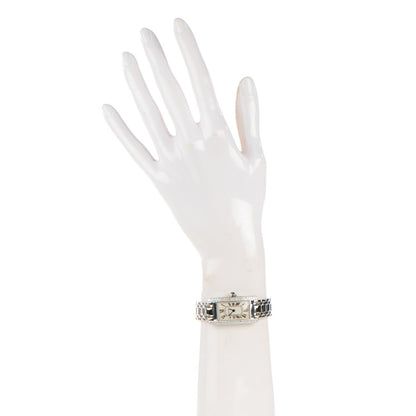 Cartier 18K White Gold Diamond Bezel 19mm Tank Americaine Quartz Watch 3 of 10