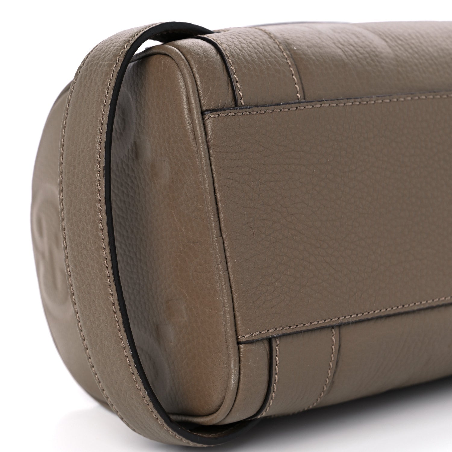 Gucci Piuma Calfskin Jumbo GG Embossed Small Toiletry Case Good Taupe 7 of 8