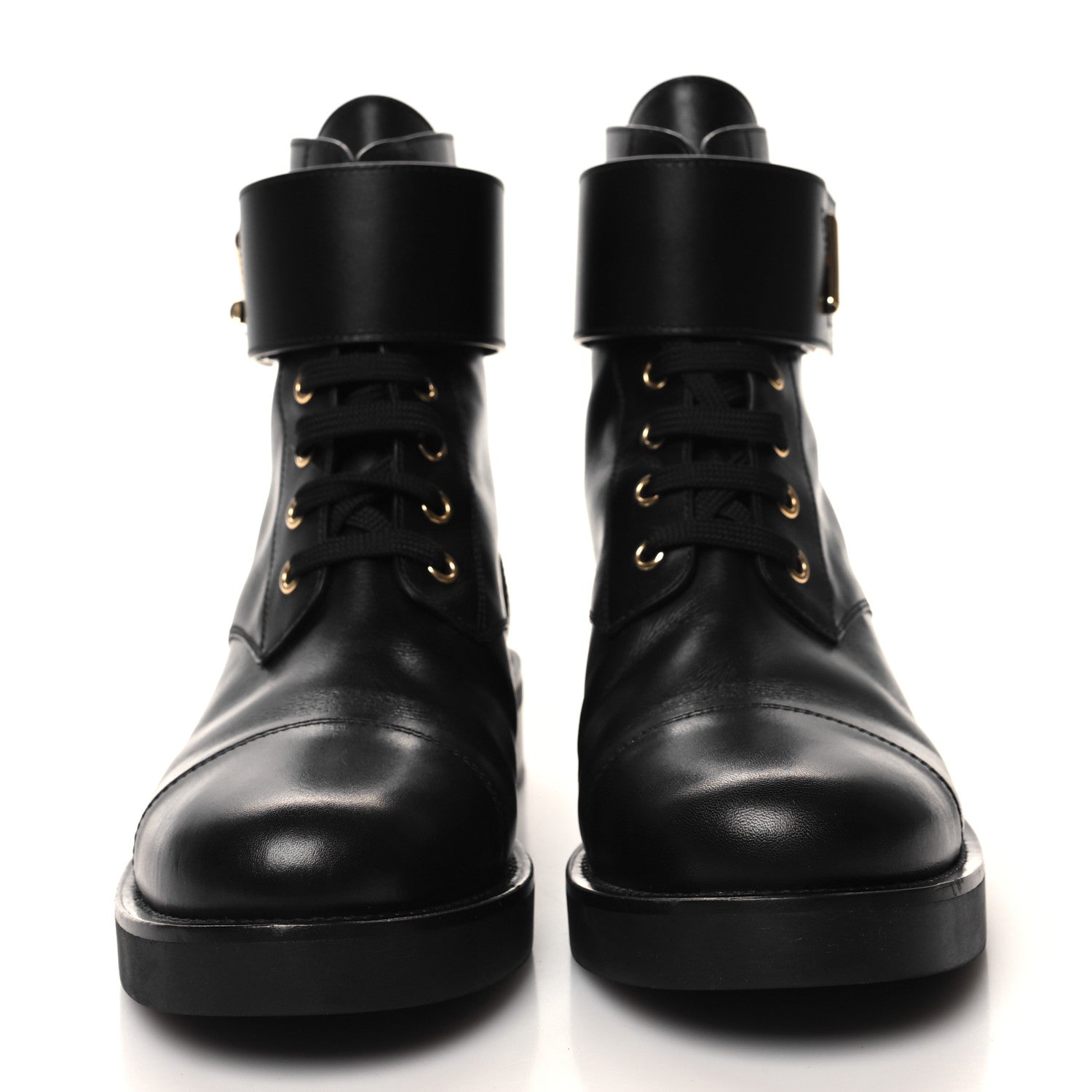 Louis Vuitton Calfskin Wonderland Ranger Boots 37.5 Black 2 of 7